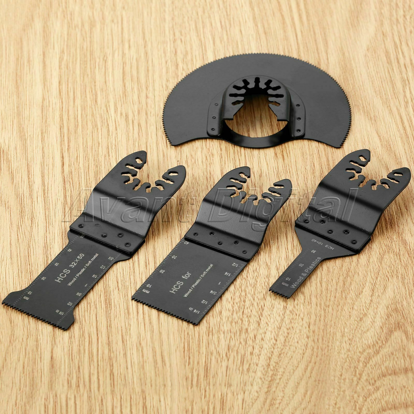 4pcs Mix Oscillating Tool Saw Blades Kit Cutter Plastic Stone Wood Cutting Tool