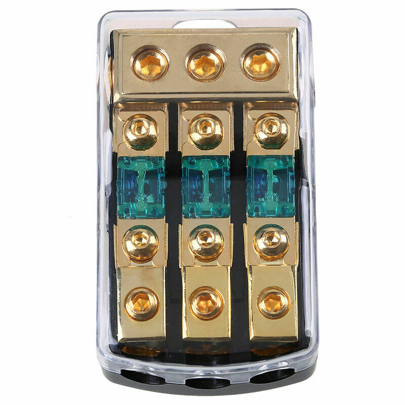 Universal 1 Way In 3 Way Out Style Fuse Holder Fuseholder Box AT Audio Part Tool