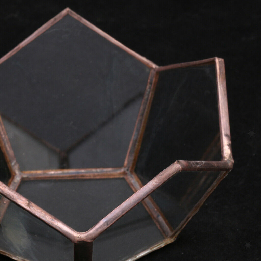 Artistic Open Glass Geometric Terrarium Tabletop Succulent Plant Box Pot