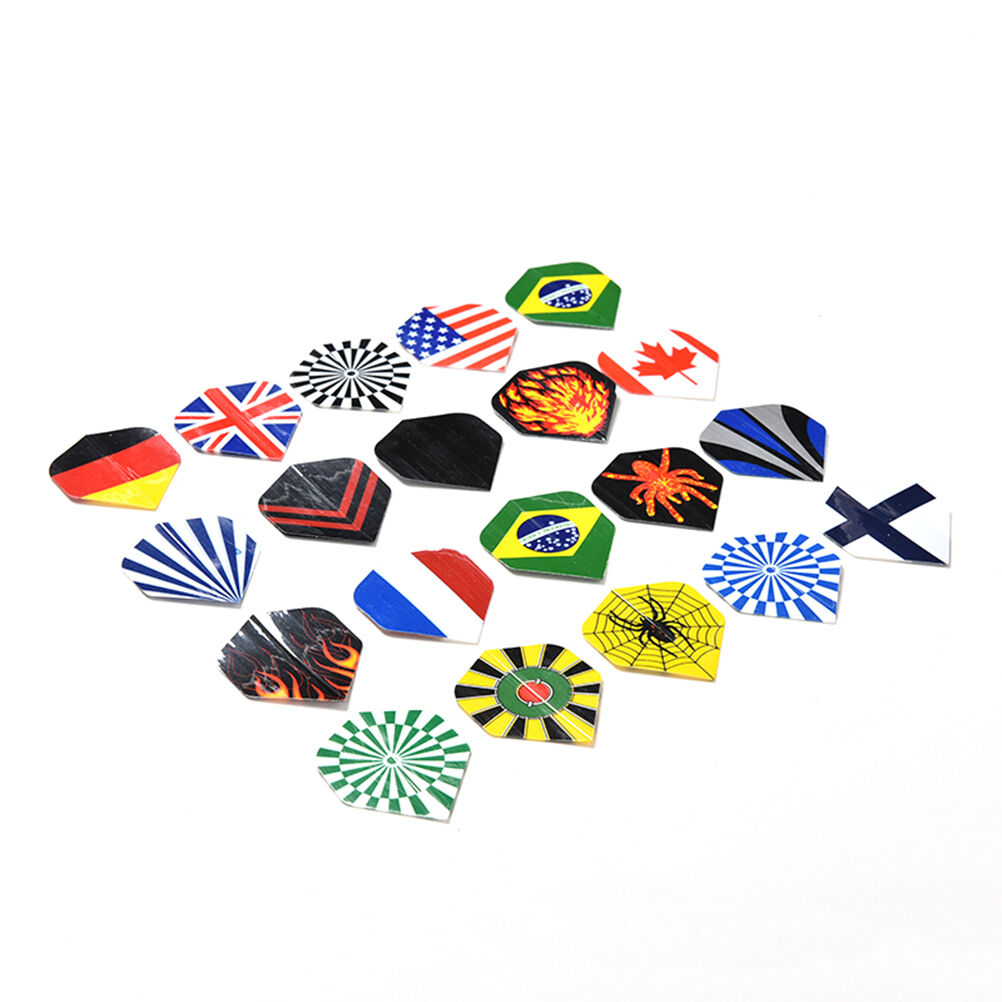60Pcs Dart Flights 20 Sets Mixed Type Colored Darts Flight Standard Shape LEN*WF
