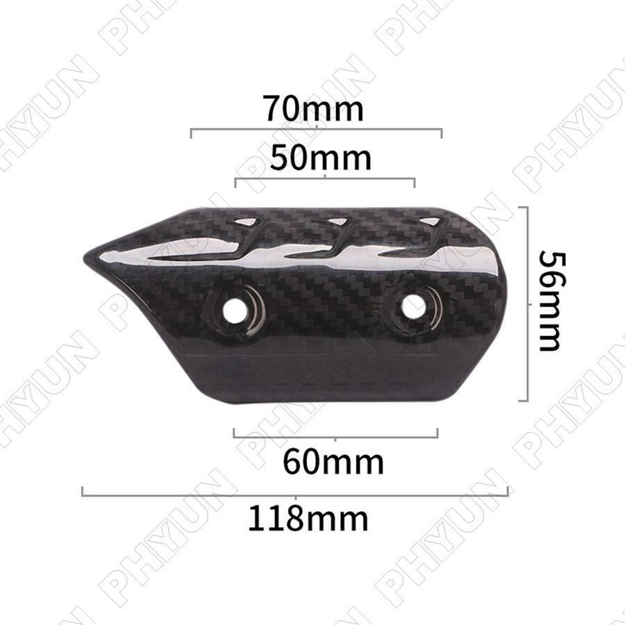 Carbon Fiber Motorcycle Exhaust Link Pipe Protector Heat Shield Cover Universal