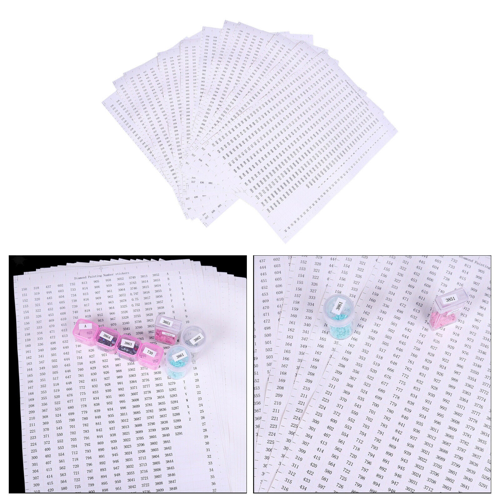 Color Classification Number Stickers, Self-Adhesive Particular Design for