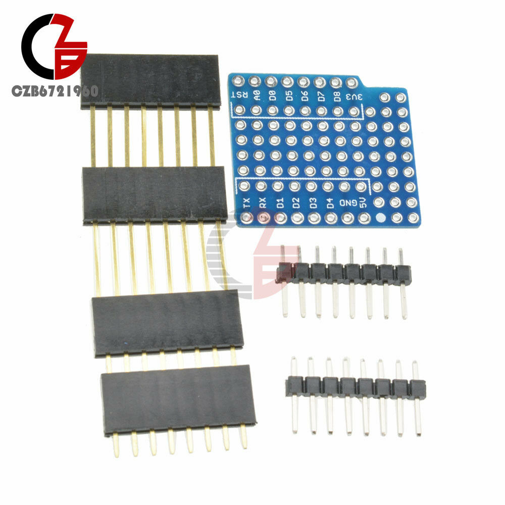 WeMos D1 Mini Prototype Board Proto Shield Double Sided Perf Board for Arduino