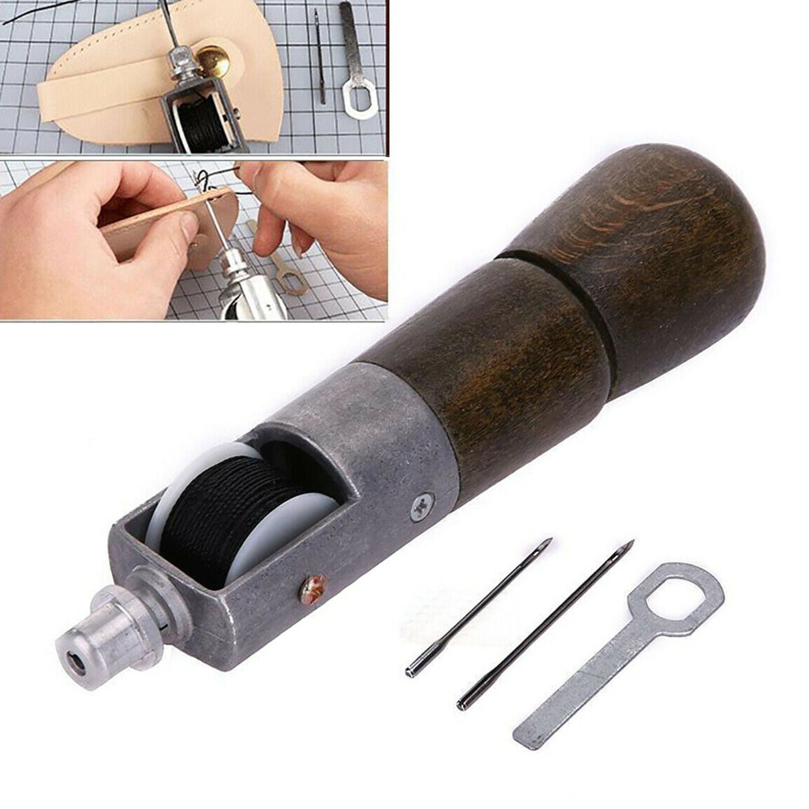 Pro Speedy Stitcher Sewing Awl Tool Kit for Leather Craft Canvas Repair Punch