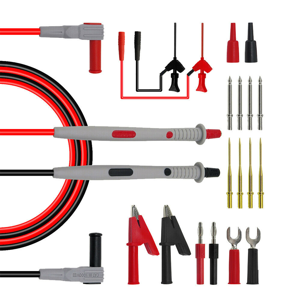 Banana Plug Electronic Test Lead 20-in-1 Multimeter Meter Test Probe Kit