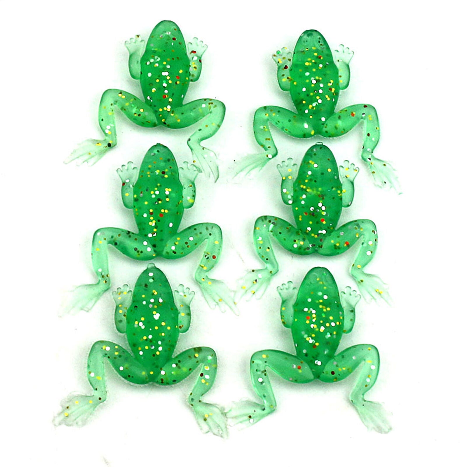 New 10pc Soft Plastic Fishing Lures Frog Bait Small Fish Tackle Crankbaits Green