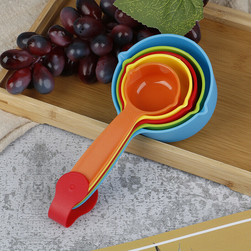 5pcs/set Measuring Cup Colorful Plastic Measure Cup Baking Measuring Too.l8