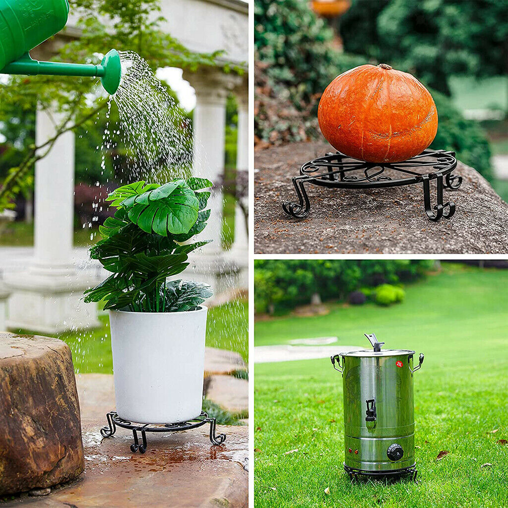 2pcs Metal Plant Stand Indoor Outdoor Flower Pot Supports Rack for Patio