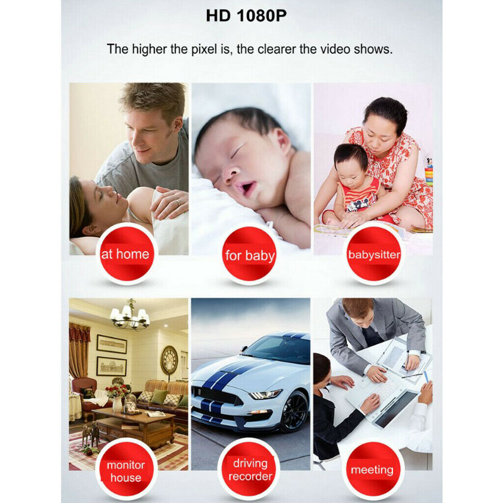 Mini Body Camera Camcorder Video Recorder HD 1080P Night Vision Small Black