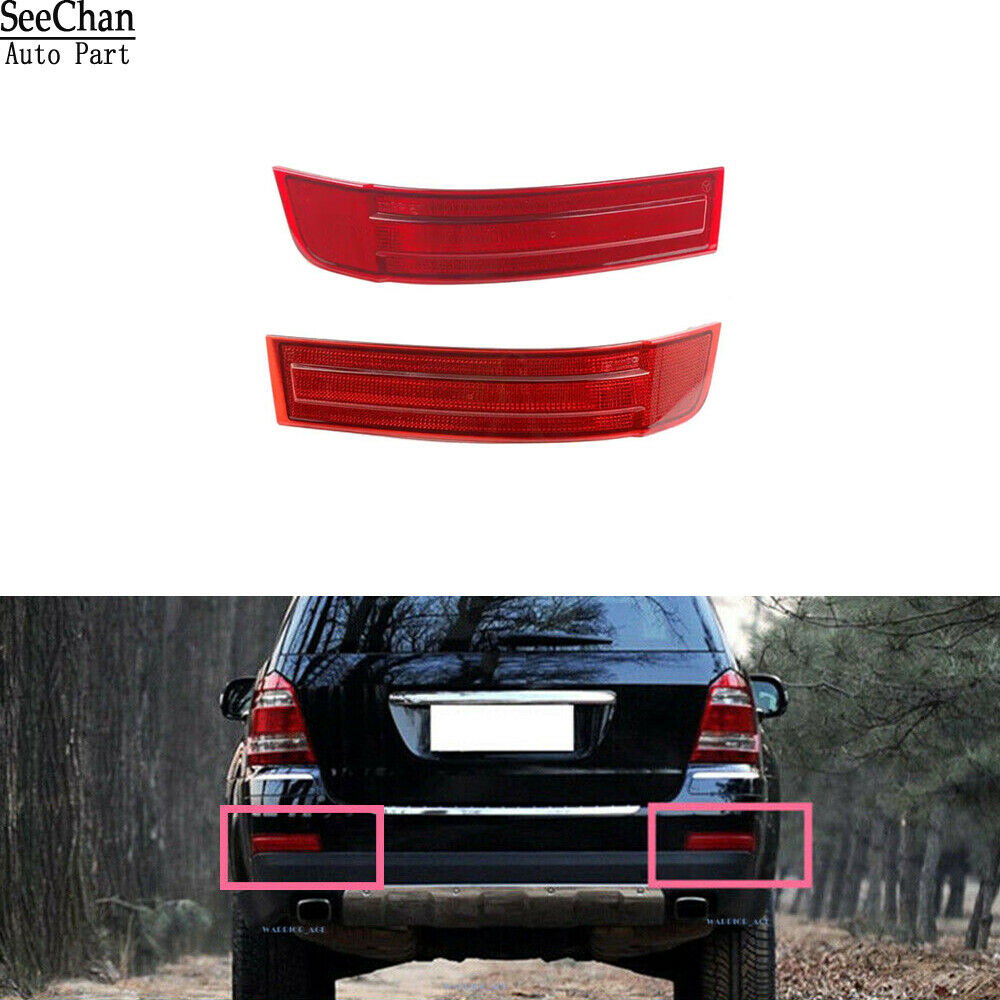 2Pcs Red Rear Bumper Reflector Left & Right Fit For MERCEDES GL320 GL450 GL550