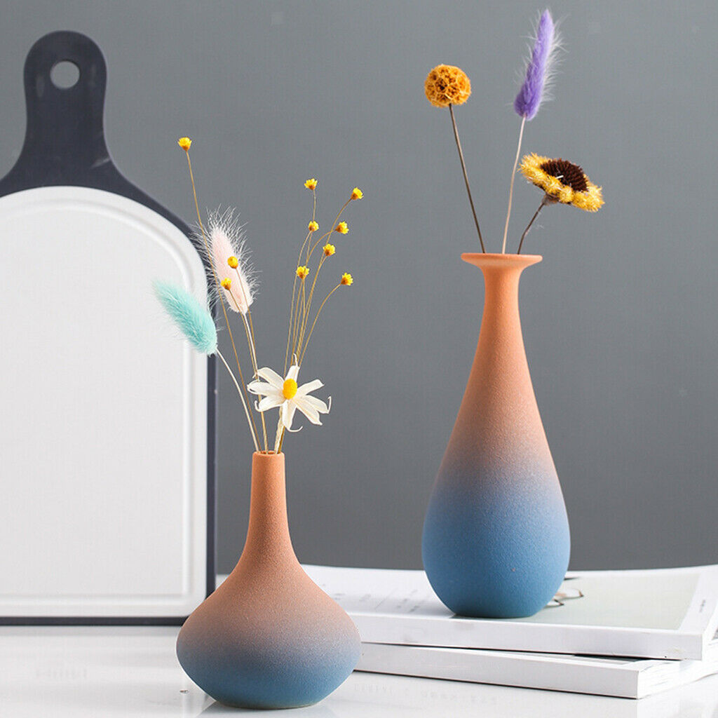 Modern Flower Vase Flowerpot Elegant Home Living Room 9.5x13cm Mouth 1.5cm