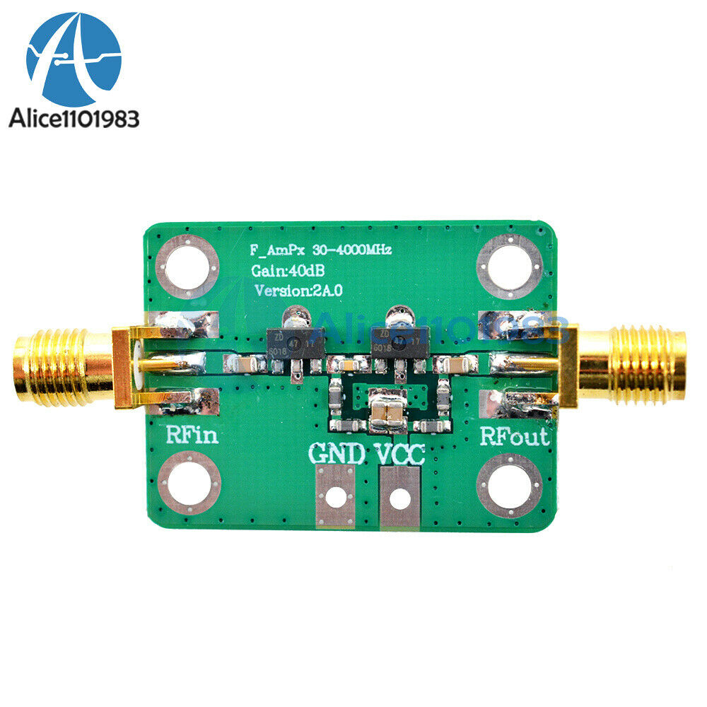For FM HF VHF/UHF 30-4000MHz 4GHz 40dB Gain 50Ω Broadband RF Amplifier Module