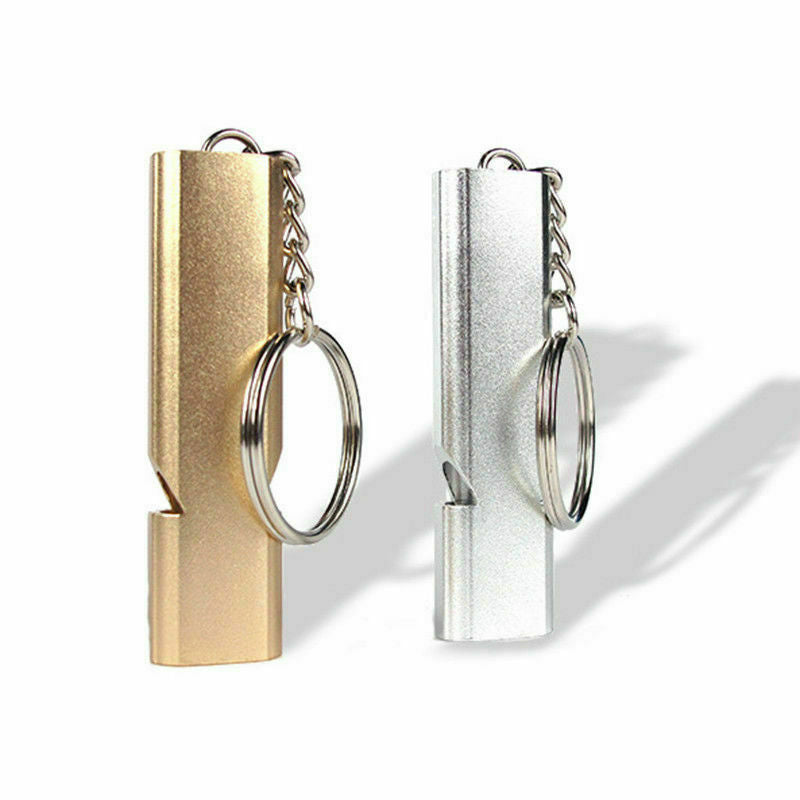 Alloy Aluminum Keychain SOS Emergency Survival Loud Whistle Camping Hiking Toolï¼