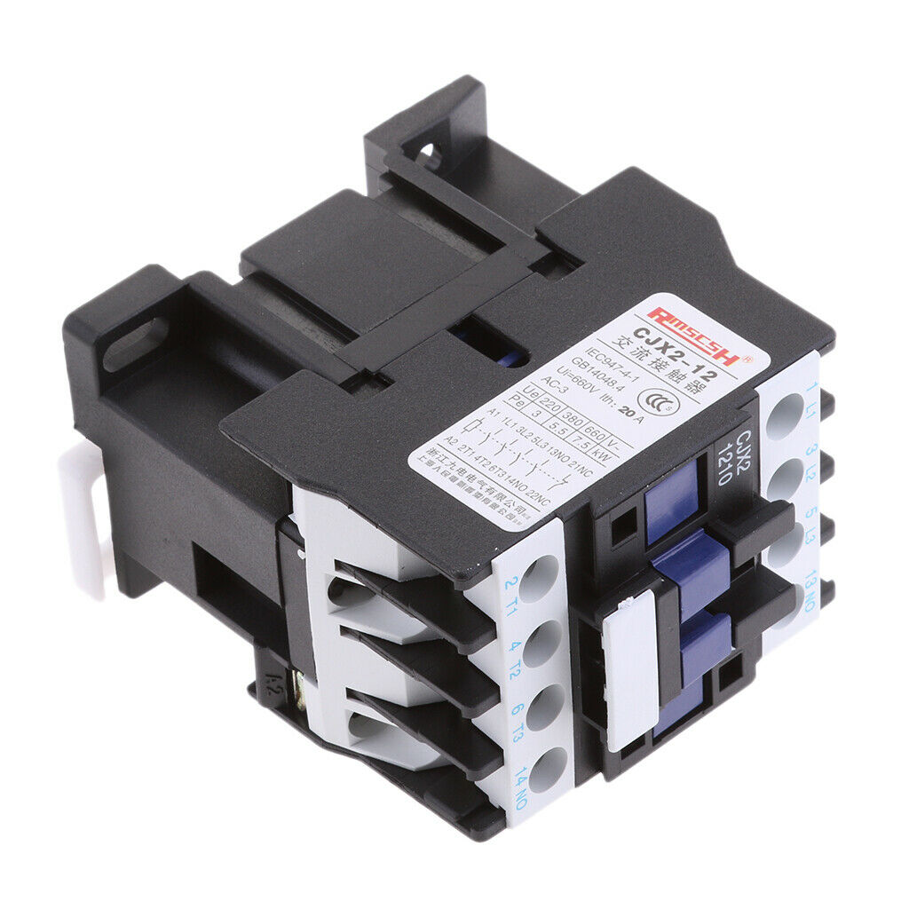 1 Piece CJX2-1210 AC Contactor Motor Start Relay 220V Coil Voltage 3P NO DIN