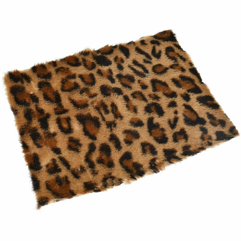 Leopard Faux Fur Fabric Sheet Patchwork Bag Bow-knot Clothing Sewing Decor DIY