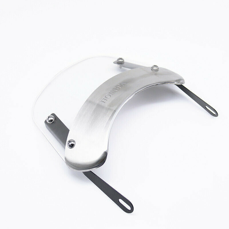 Clear 5-7" Headlight Universal Windscreen Windshield Cafe Racer Cruiser Chopper