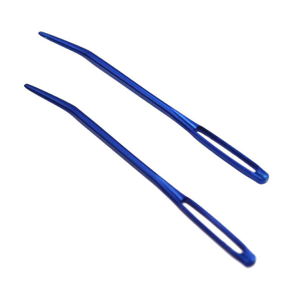 3pcs Aluminium Alloy Wool Needles +2pcs Large-eye Bent Tip Tapestry Needles