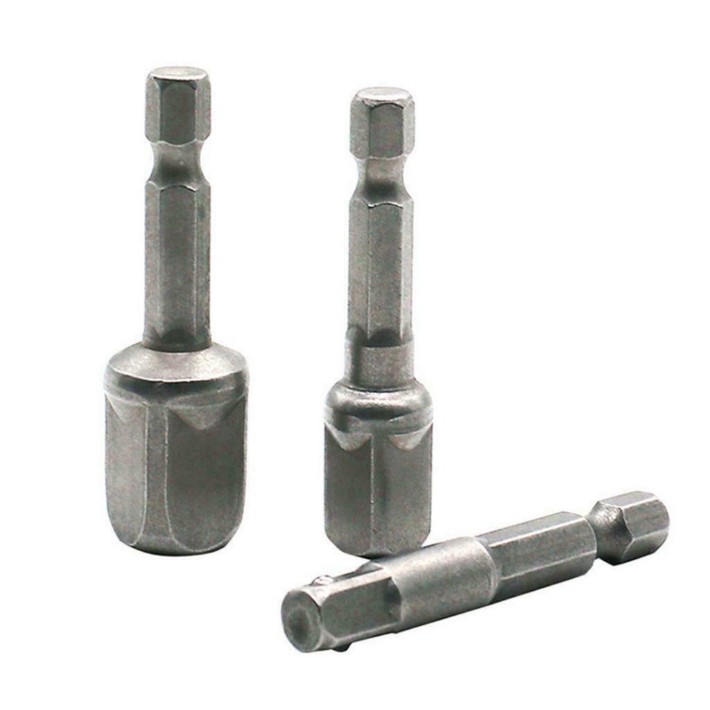 3 Pieces Hex Shank Square Head Drive Socket Extension Rod 1/4" 3/8" 1/2"