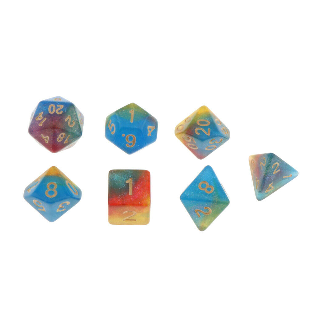 Multi-sided Dices Set D4-D20 Die for MTG Roleplaying Supplies Dice Style 13