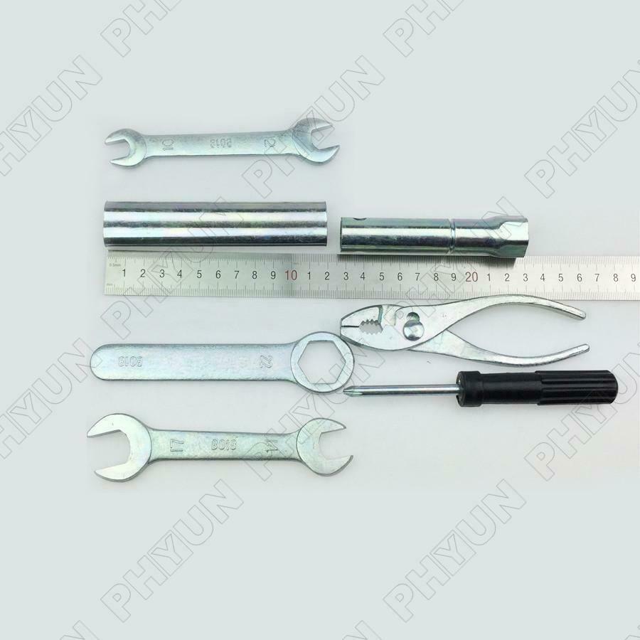 7Pcs Motorcycle Repair Tools Kit Wrench Screwdriver Spanner Socket Compact Tools