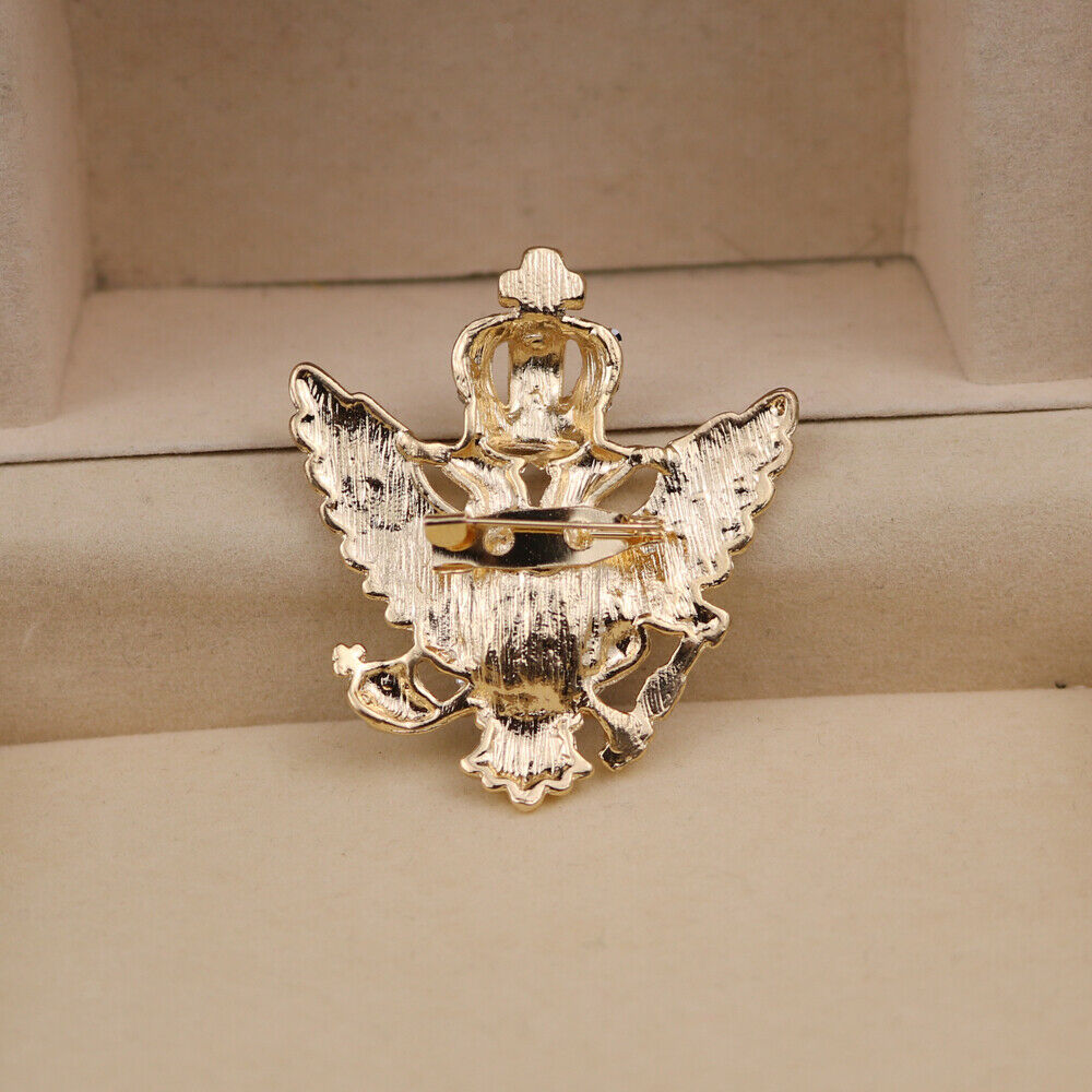 2 Pieces Crystal Crown Rhinestone Brooches Pins for Bridal Wedding Party