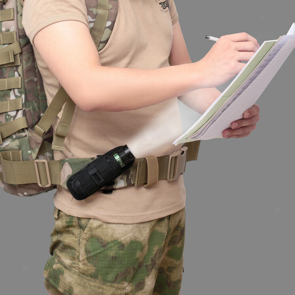Flashlight Holster for Torch, Heavy Duty Belt Flashlight Holder Nylon Pouch Case