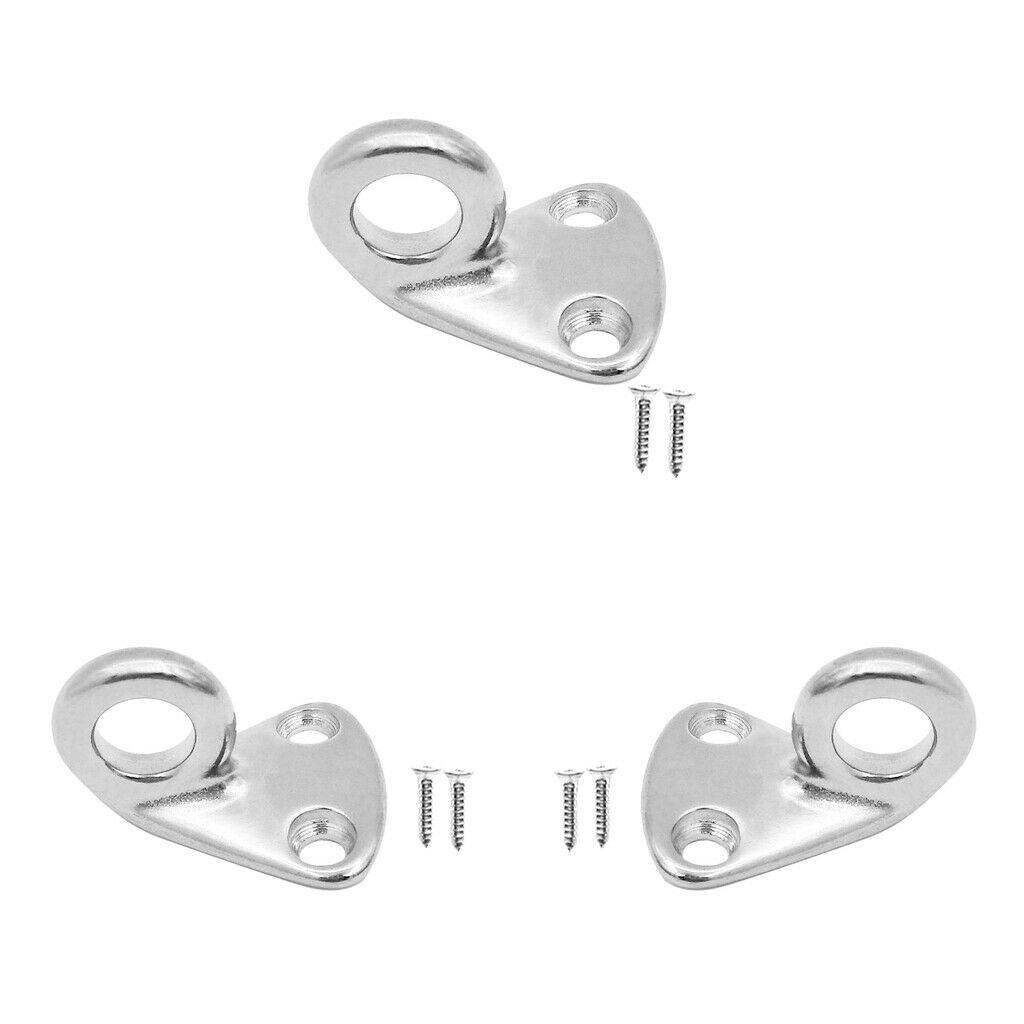Set of 3 Rustproof New Stainless Steel Hook Marine Boat Yacht Assembly