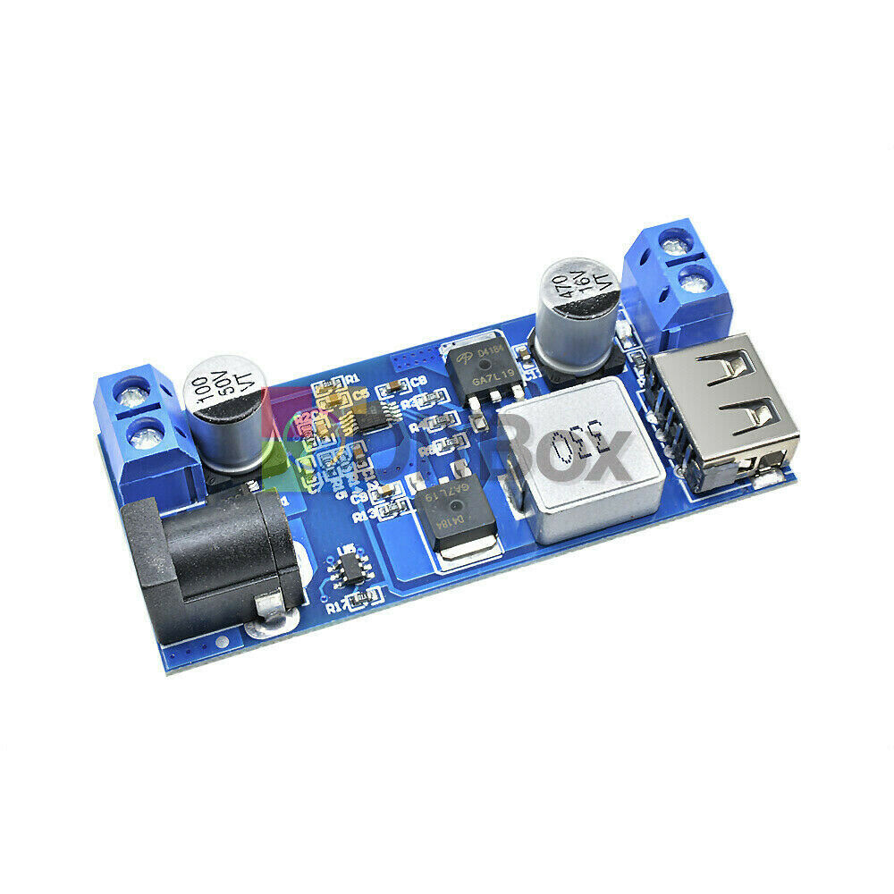 DC-DC 24V/12V To 5V 5A Power Module Step-Down Power Supply Converter USB Port