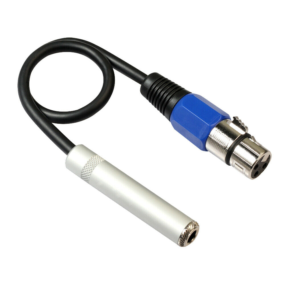 Balanced 3-Pin XLR Female to 6.35mm Female   Stereo Audio Cable, Mic Adapter