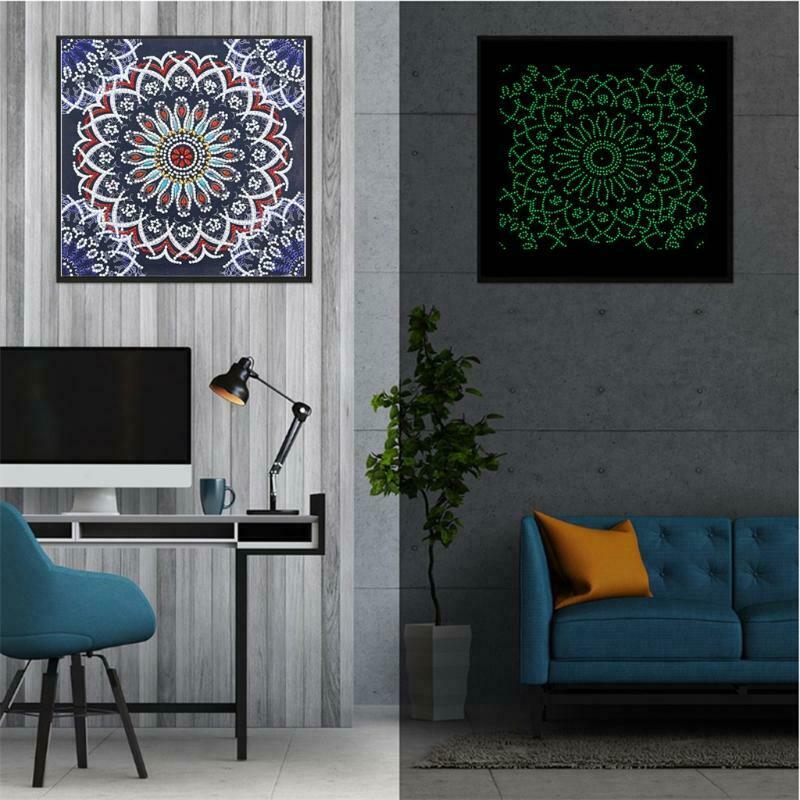 Mandalas DIY Special Shape 5D Luminous Diamond Painting Kits Home Wall Decor