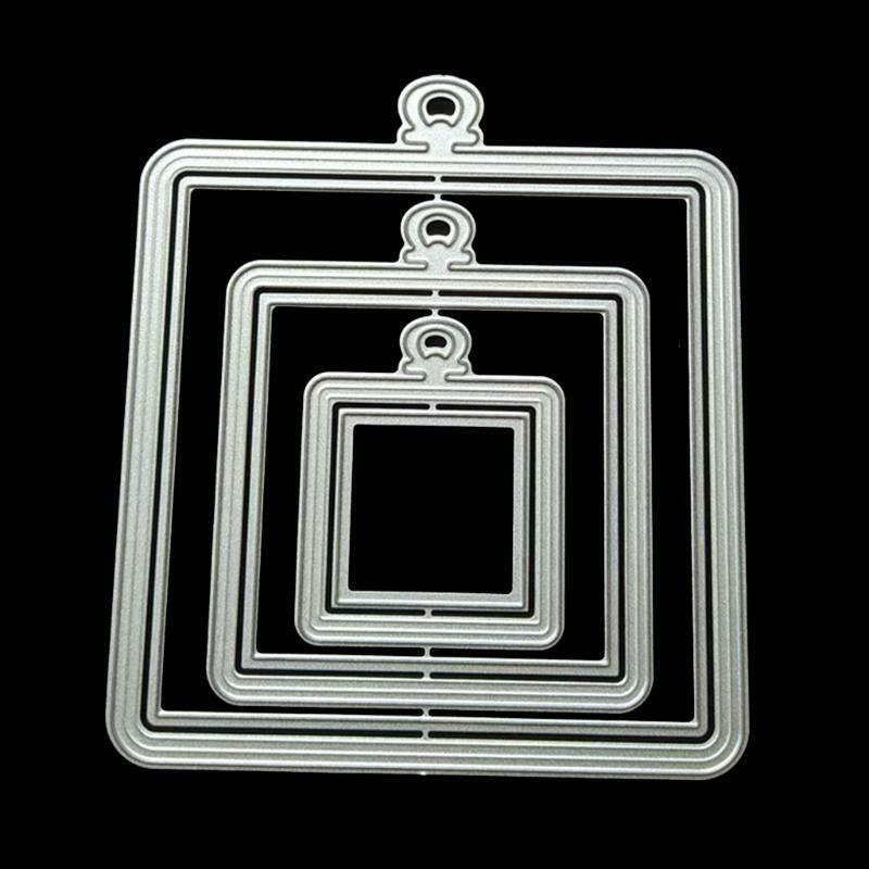 Square Photo Frame Metal Cutting Dies Stencil DIY Scrapbooking Album Paper Card