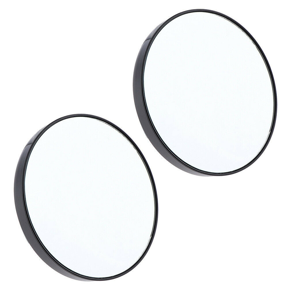 2 Pieces 10X Magnifying Round Mirrors with 2 Mounting Suction Cups - Use for