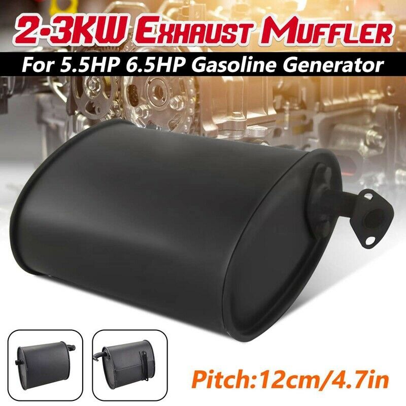 Gasoline Generator Universal Black Iron 2-3KW Exhaust Muffler for 5.5HP 6.5HP U3