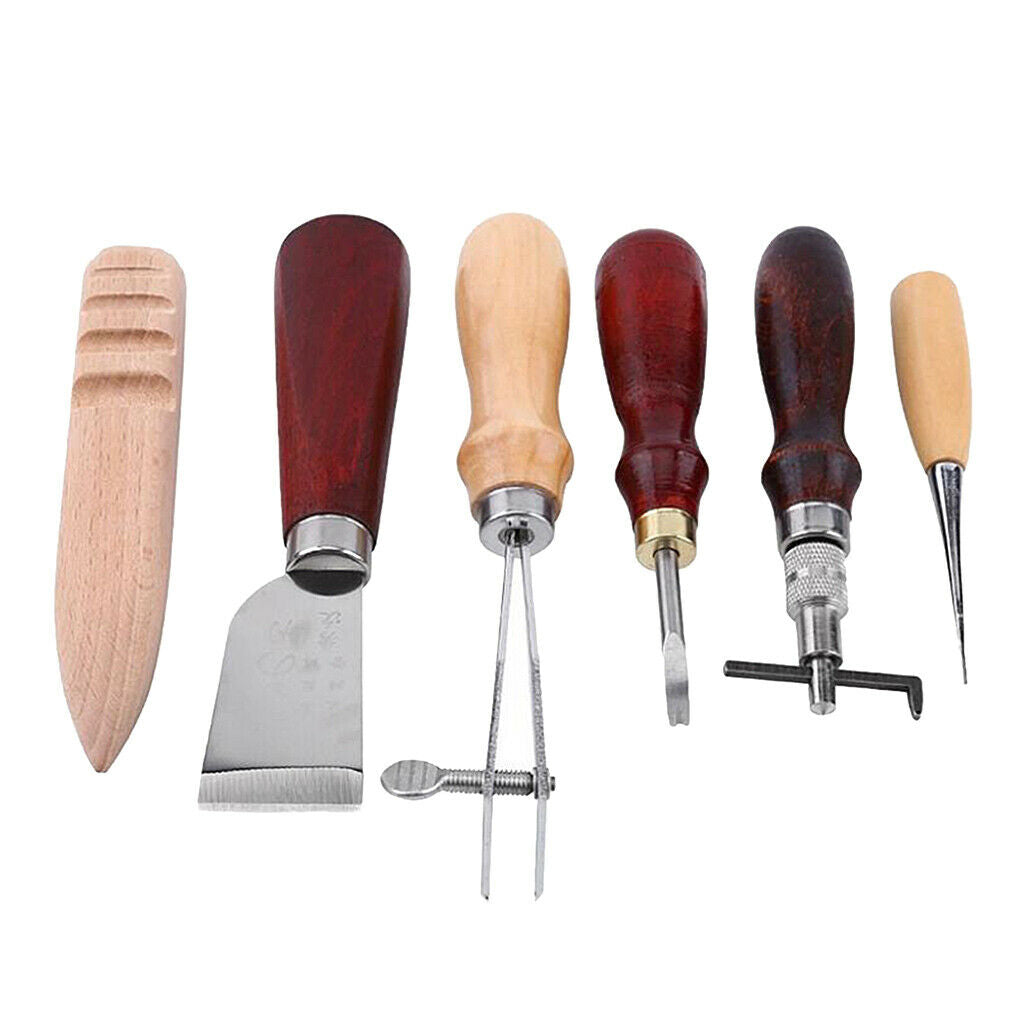 6x Leather Making Craft Tool DIY Punching Cutting Carving Leathercraft