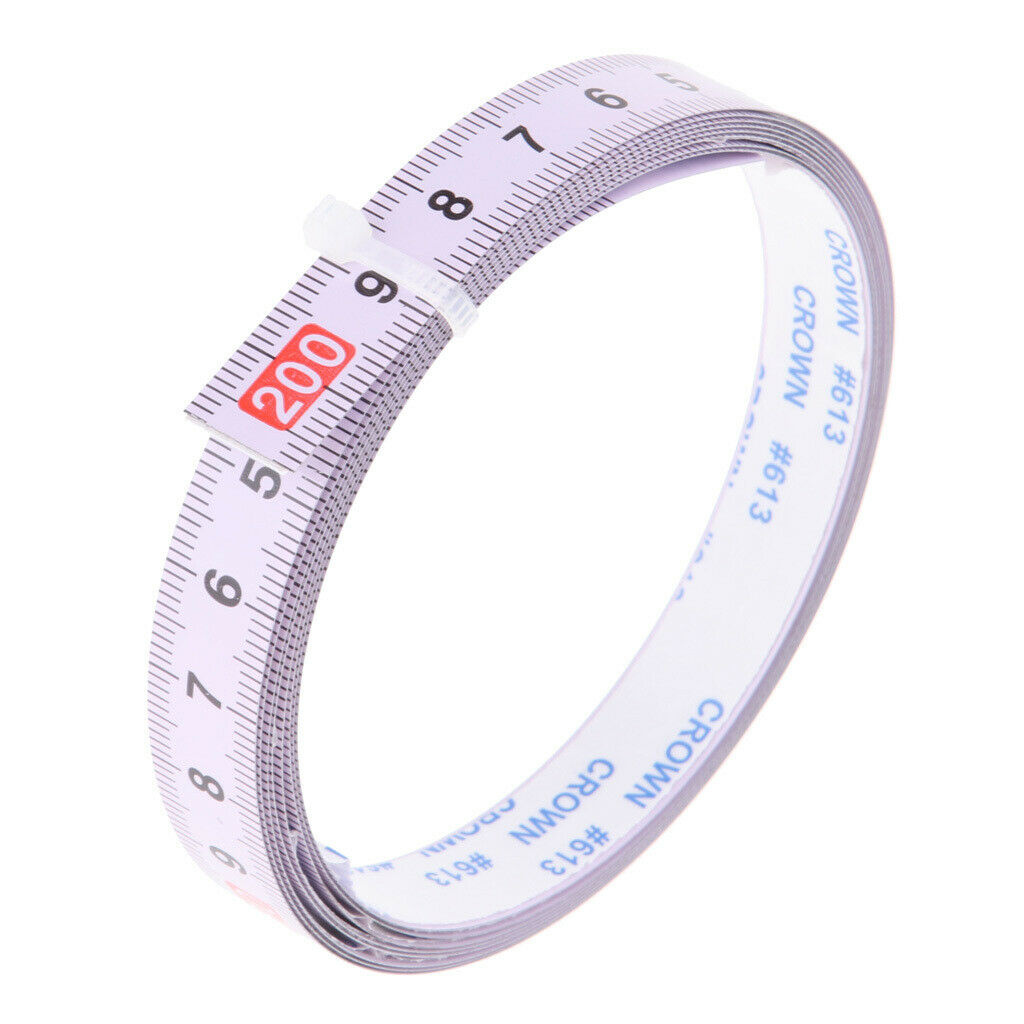 2M Self Adhesive Tape Measure, Metric Miter Saw Steel Ruler -R to L