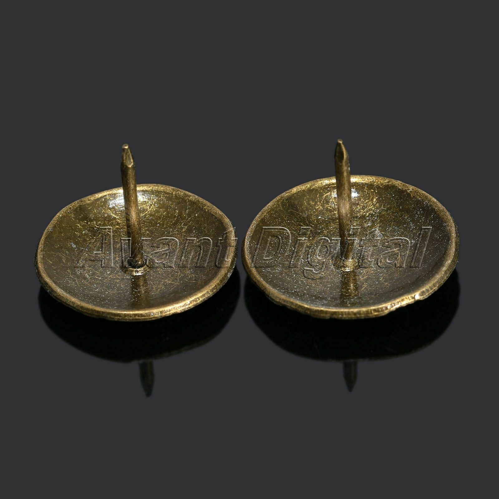 50pcs 23x20mm Bronze Furniture Decorative Nails Upholstery Tacks Studs Pins