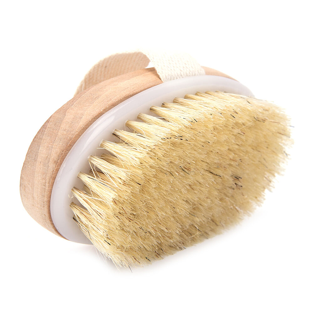 New 1pc dry skin body natural bristle brush soft spa brush bath massager home BD