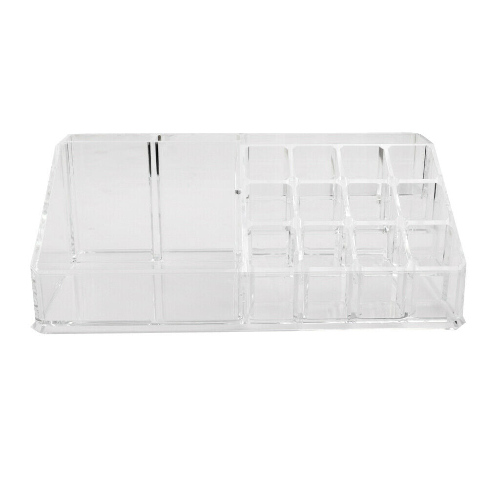 15 Slot Clear Acrylic Makeup Cosmetic Organizer Lipstick Brush Holder Stand