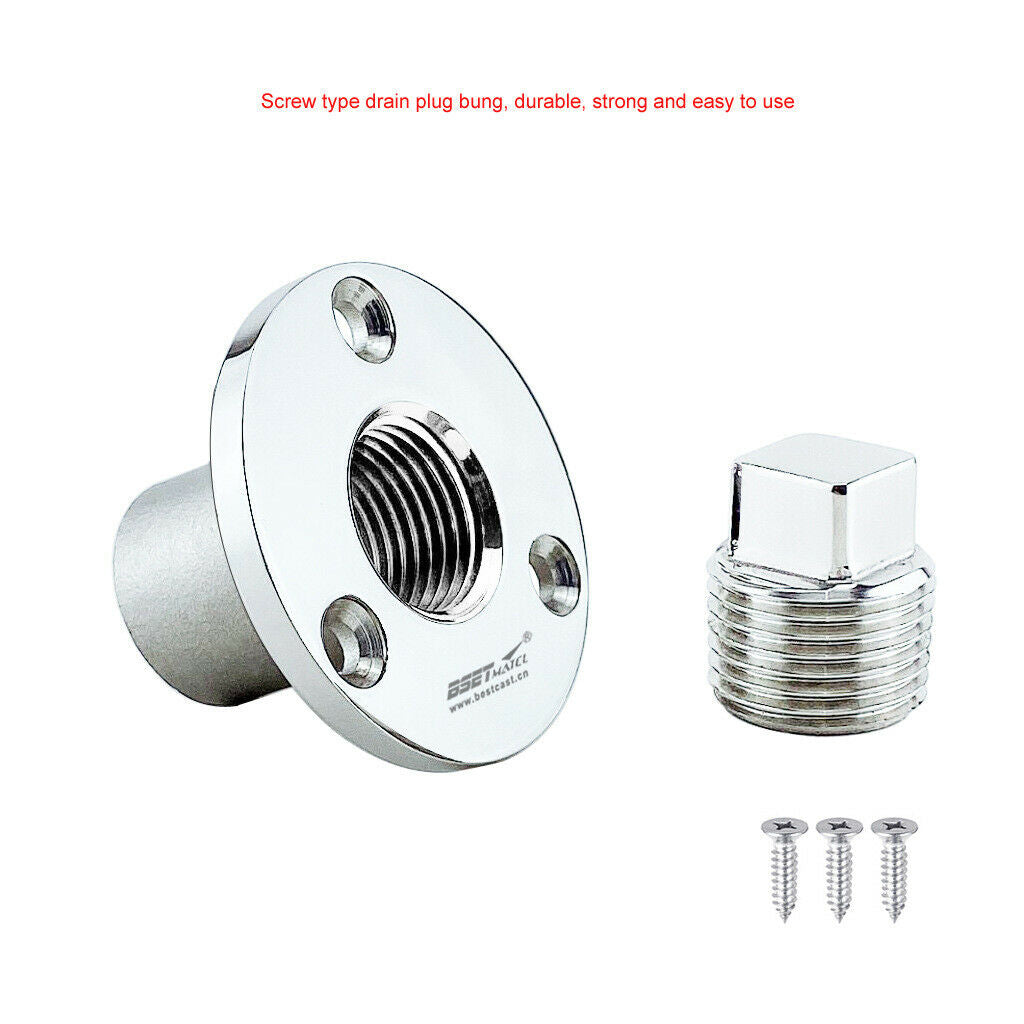 Marine Boat Garboard Drain Plug 316 Stainless Steel Hardware Accessory