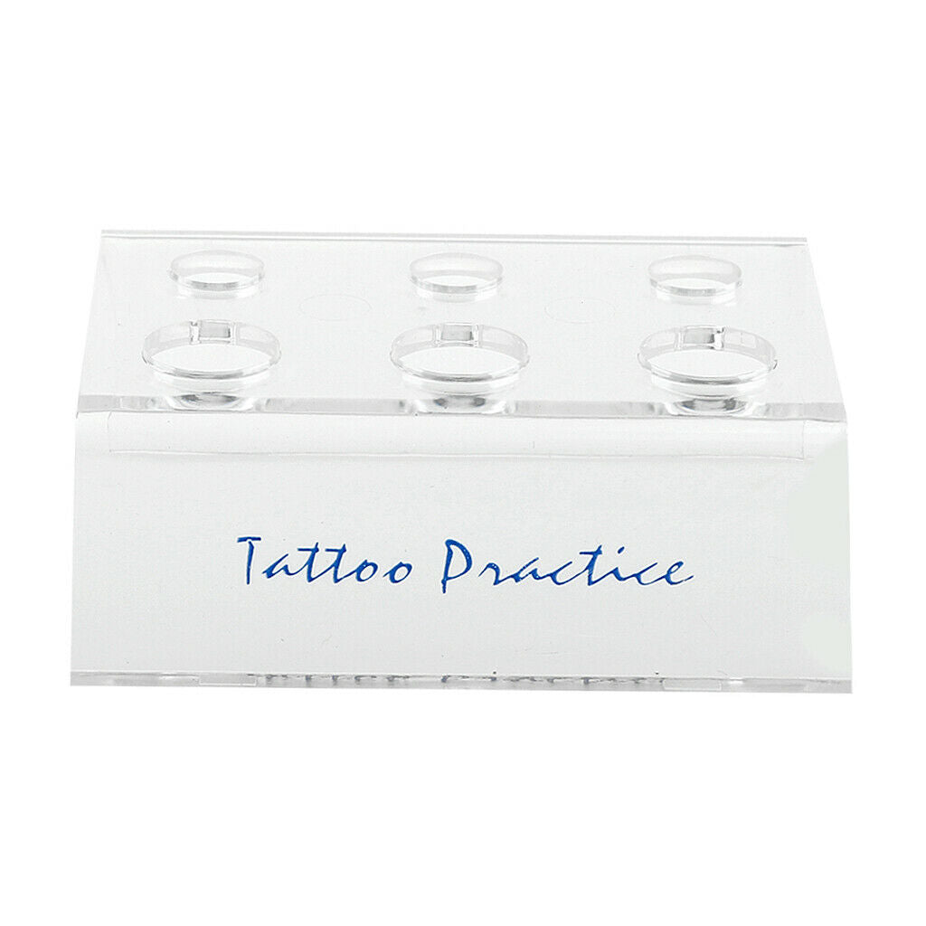 Plastic Tattoo Pigment Ink Cup Holder Stand 6 Holes Shelf Tatto Supplies