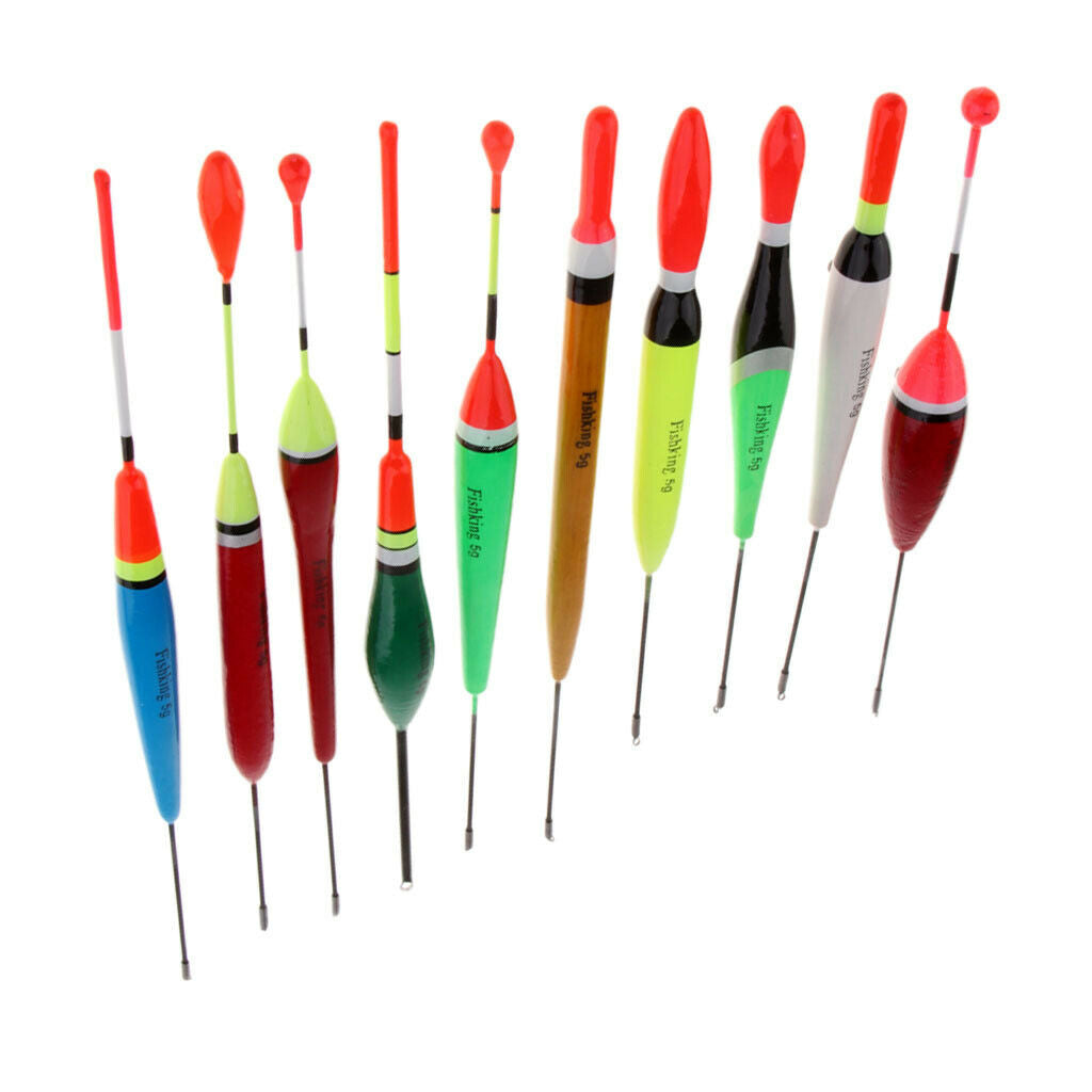20x Durable Freshwater Fishing 5g Balsa Tackle Wooden Floats Bobbers Crappie