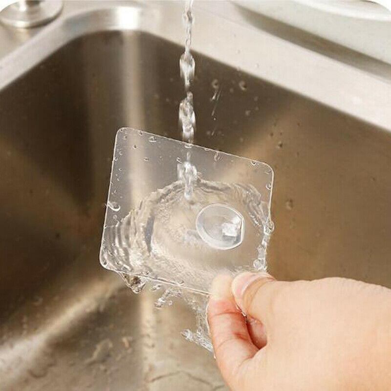 10x Strong Clear Suction Cup Sucker Wall Hooks Hanger For Kitchen Bathro.l8