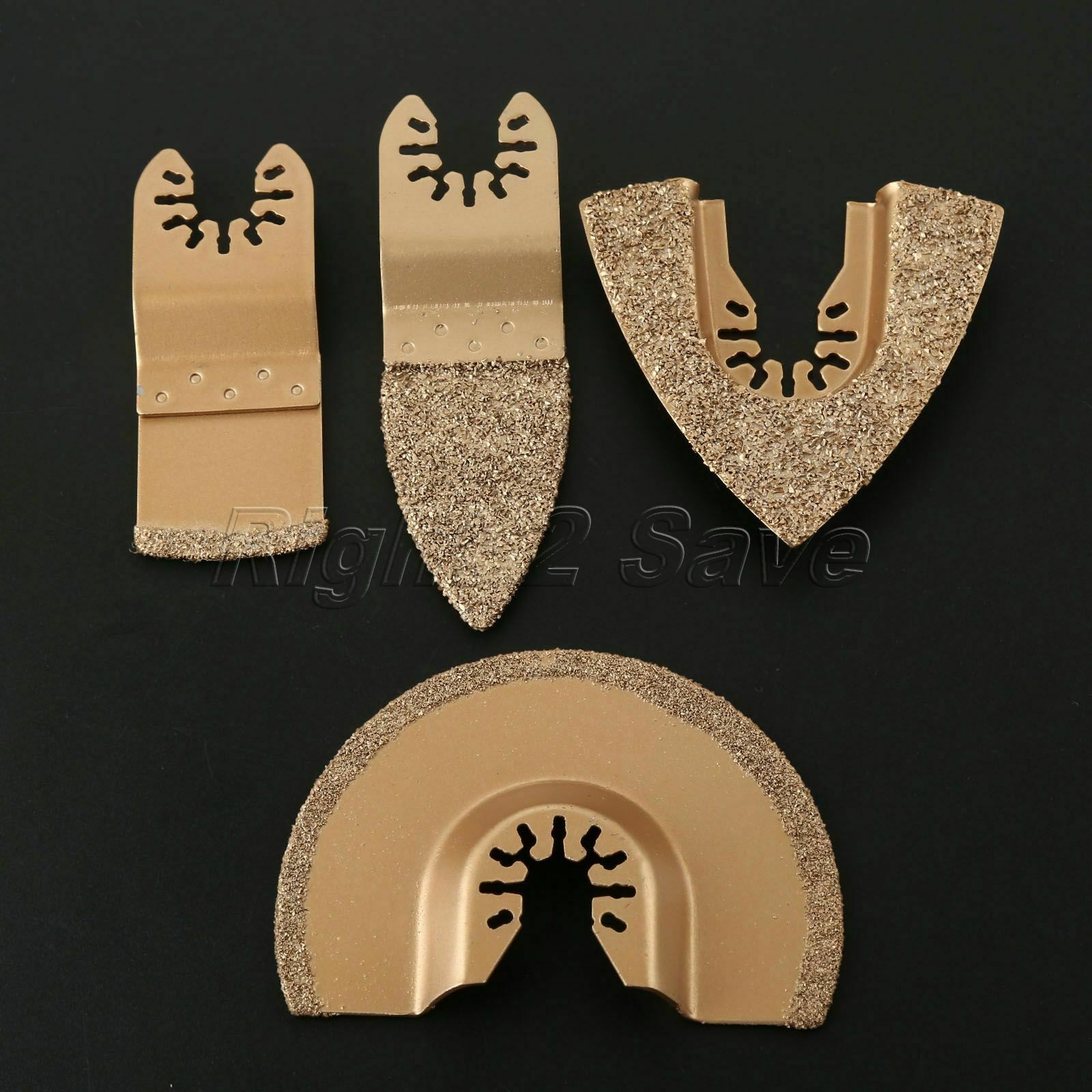 4pcs Oscillating Tool Saw Blades Rasp Concrete Stone Wood Grinding Shaping Tool