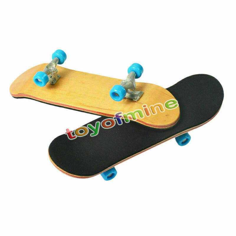 2x Bearing Wheels & Wooden Canadian Maple Deck Fingerboard Skateboards Gift 96mm