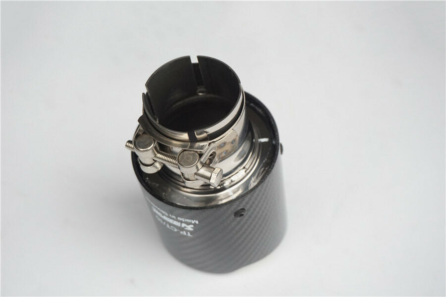 100% Carbon Fiber Muffler Trim Cover Car 54mm/89mm Exhaust Tip Escape Muffler