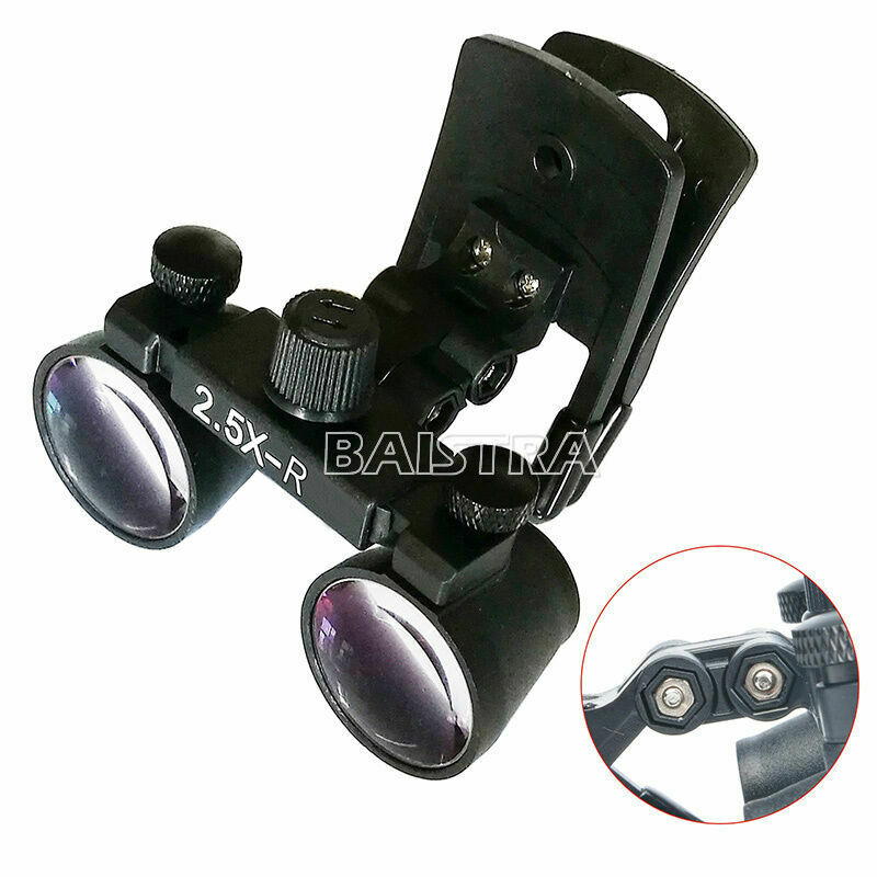 2.5 X Dental Surgical Loupes Binocular Glass Magnifier 350-450mm Cleaning Kit
