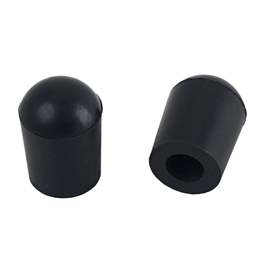 Set of 2 Black Cello Tail Column Foot Brace Rubber Pad Instruments Accessory