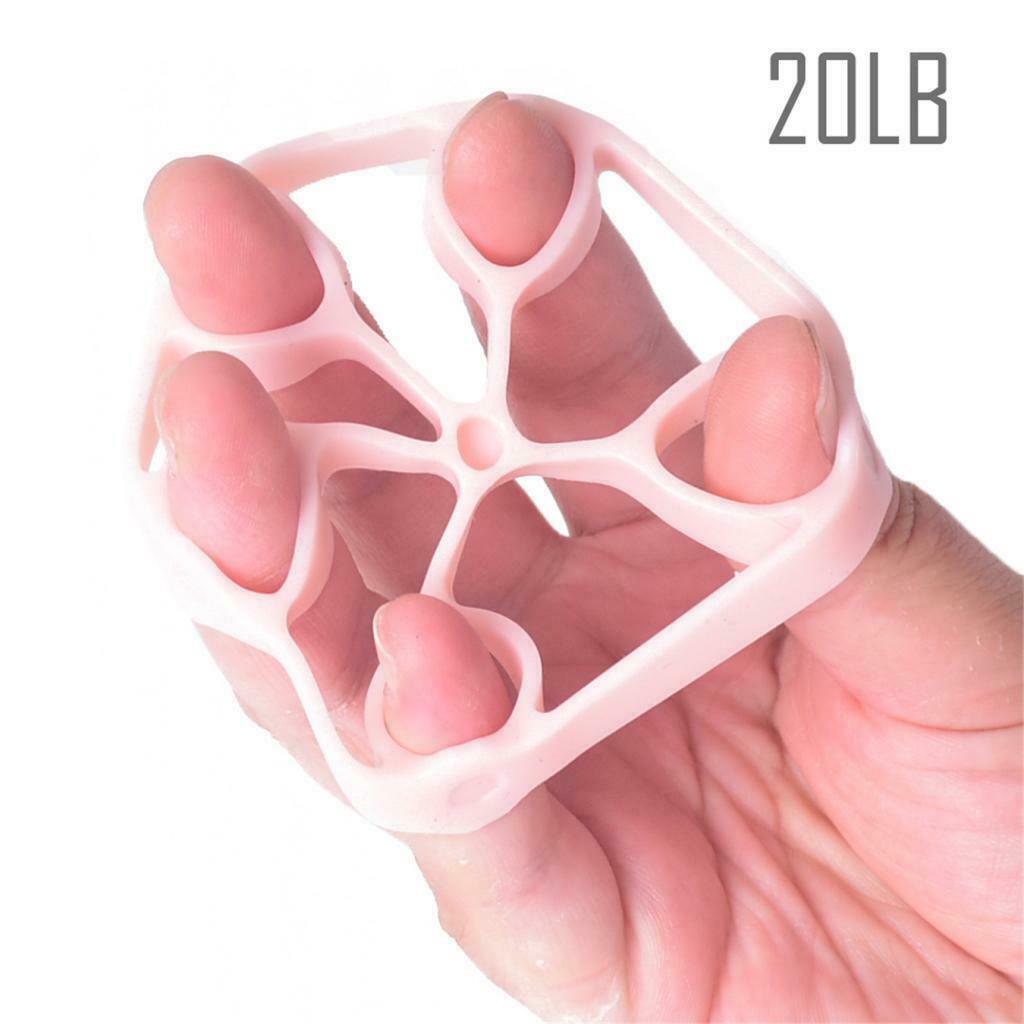 3Pcs Silicone Hand Finger Grip Rings Muscle Power Training Round