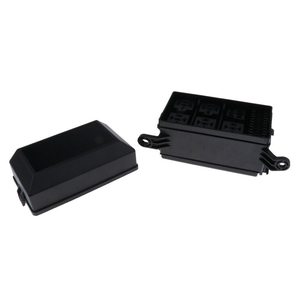 6-Way Automotive Audio Blade Fuse Holder 5-Pin Relay Socket Block Box