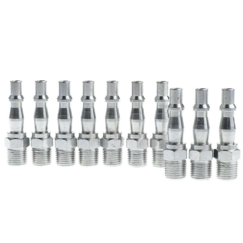 10 Pieces Pneumatic Air Quick Connectors Coupling Adapter Threaded Couplers